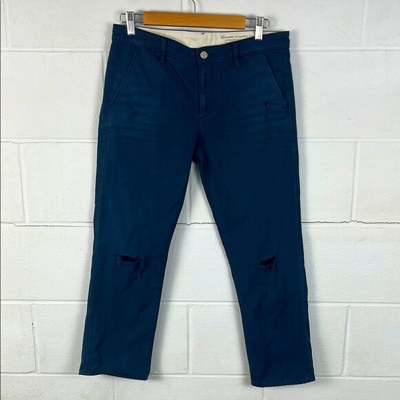 Adriano Goldschmied ex boyfriend navy khaki crop pant - Picture 1 of 5